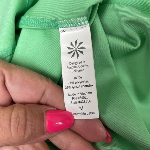 Athleta Chaturanga Legging Wailea Green crop Sz M - Picture 6 of 6